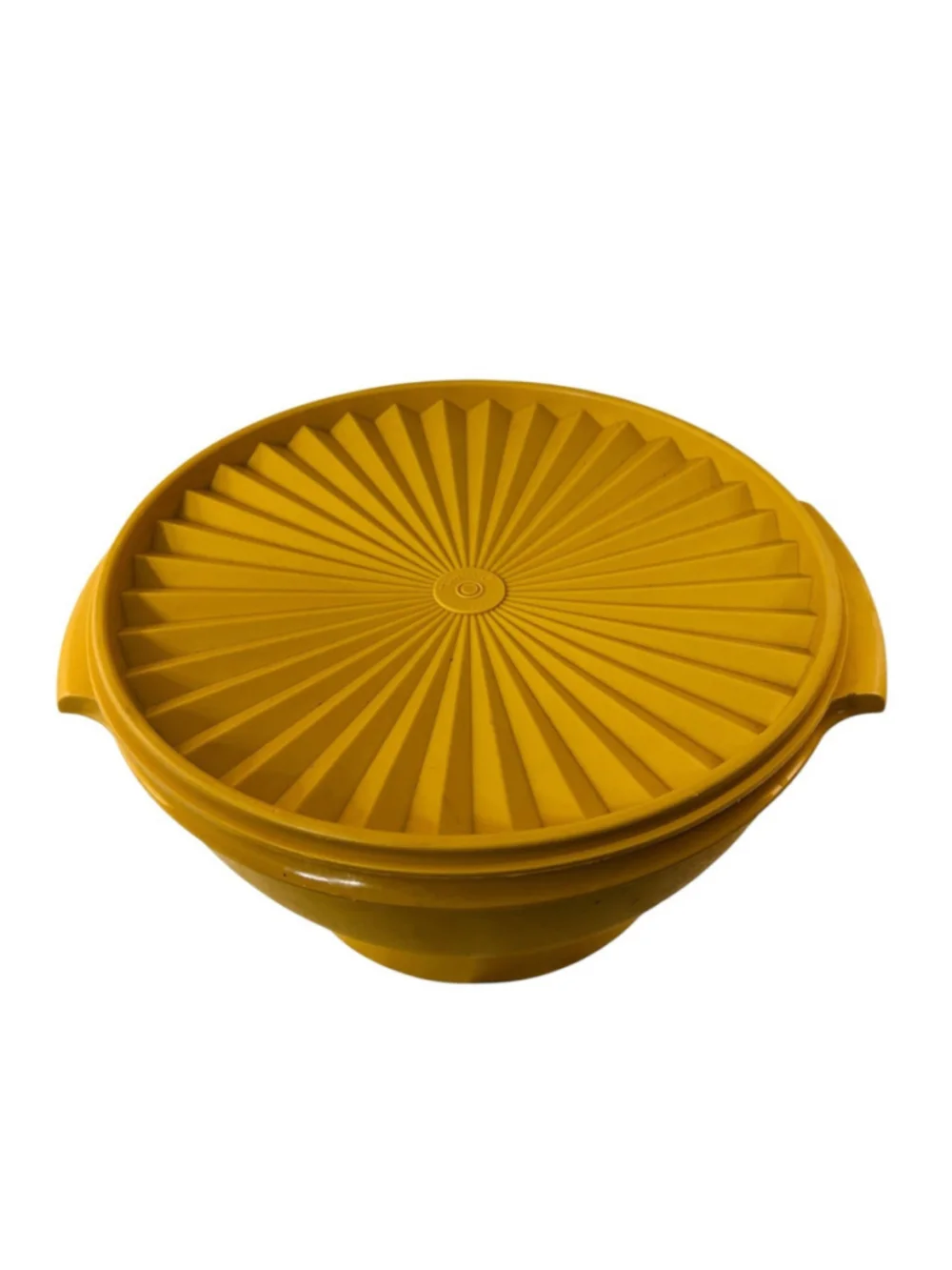 Vintage Tupperware Harvest Gold Large Servalier Bowl Container & Lid 880-5